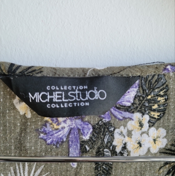 Michel Studio Floral Lightweight T-Shirt - Fits Size US L - Picture 5 of 6